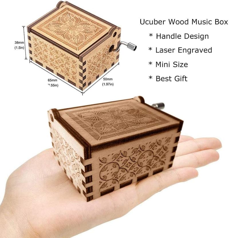 Mother's Day Gift - Engraved Wood Music Box for Mom