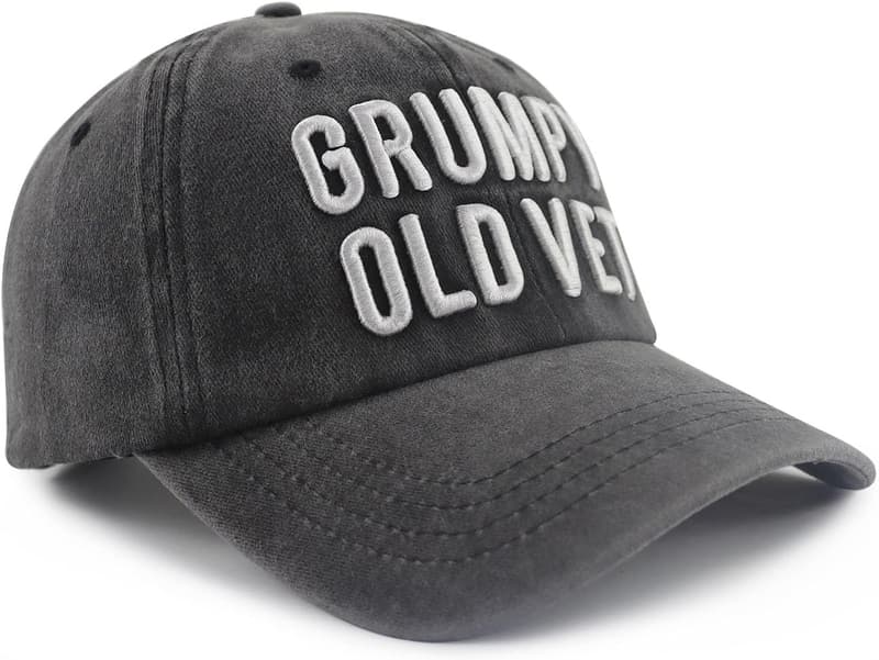Adjustable Cotton Embroidered Grumpy Vet Baseball Cap
