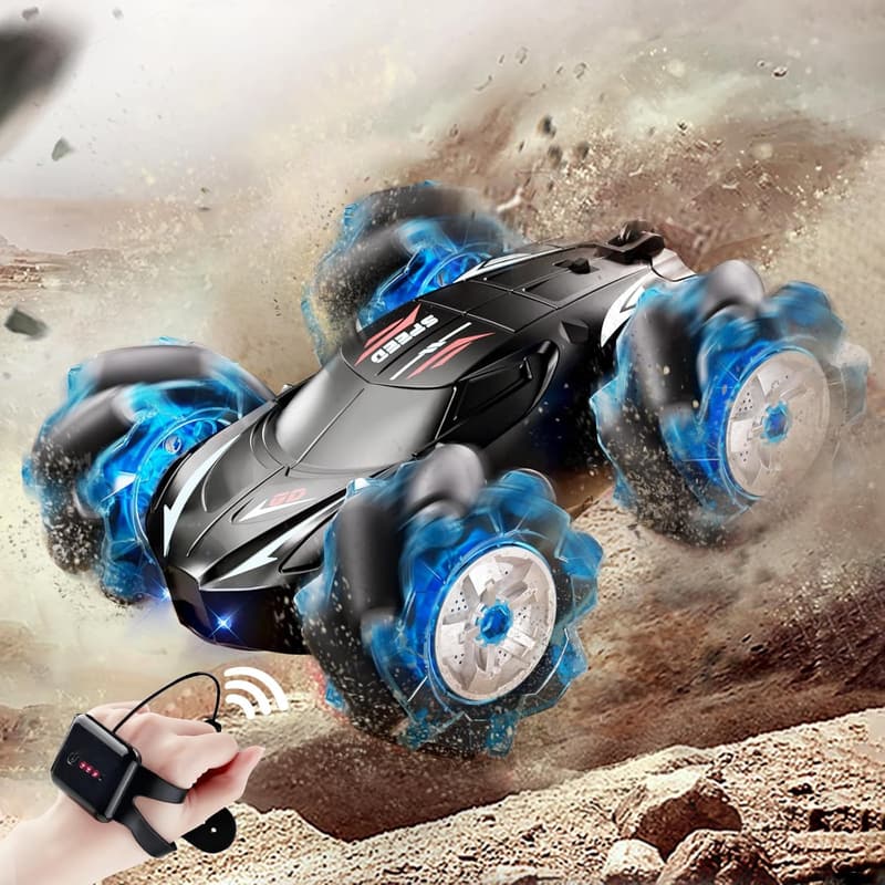 Gesture-Sensing RC Stunt Car with Lights & Music for Kids