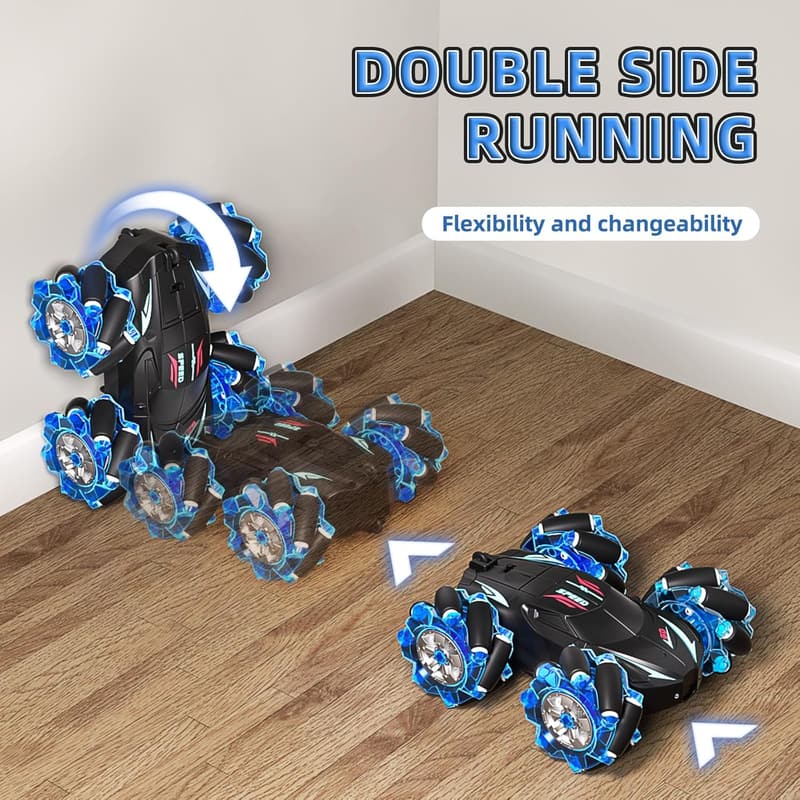 Gesture-Sensing RC Stunt Car with Lights & Music for Kids