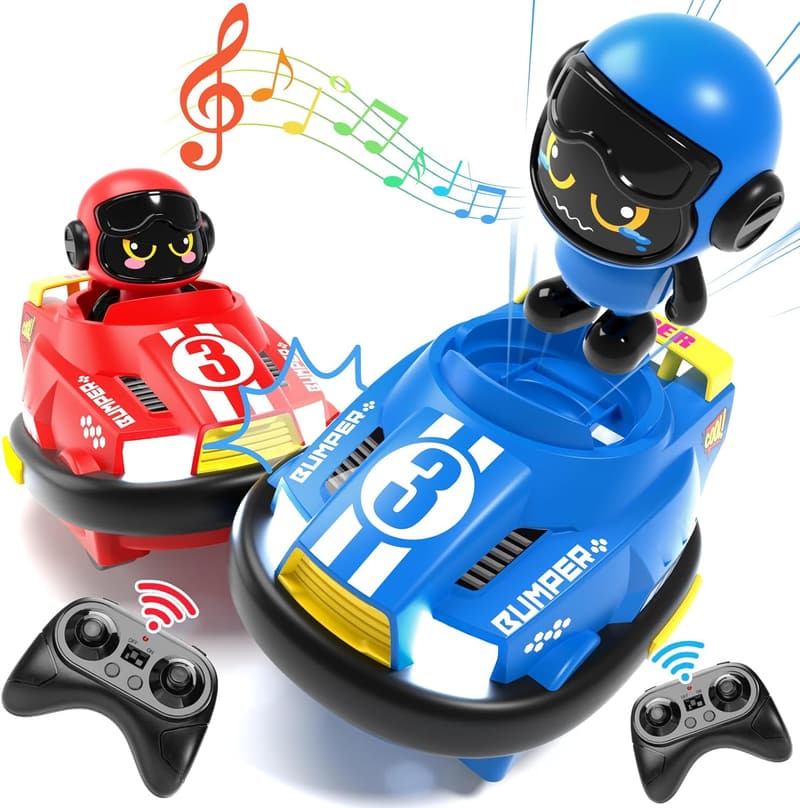 Christmas Remote Control Bumper Car Toy Set for Toddlers
