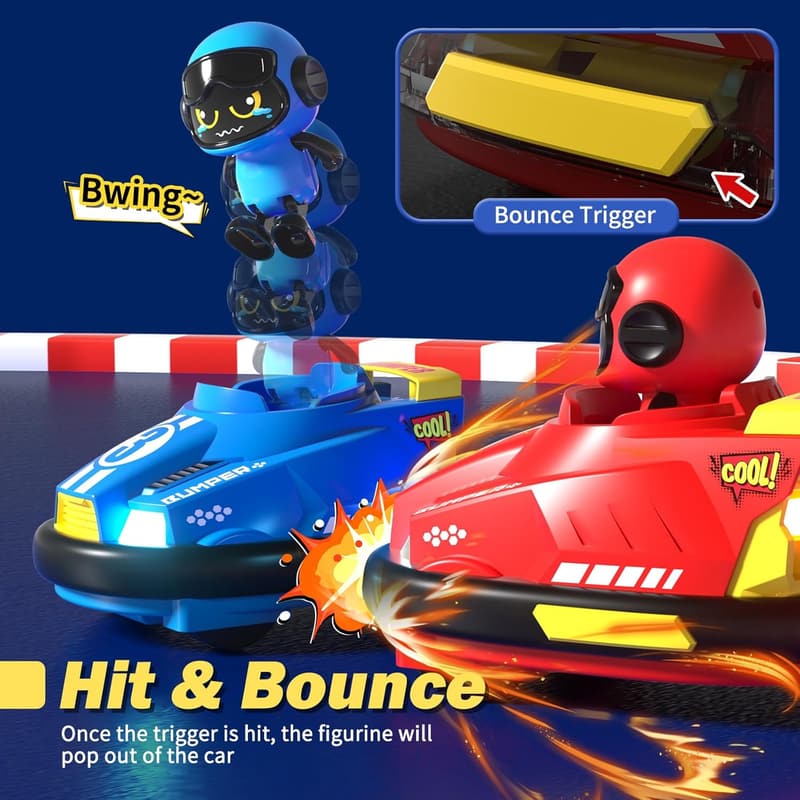 Christmas Remote Control Bumper Car Toy Set for Toddlers