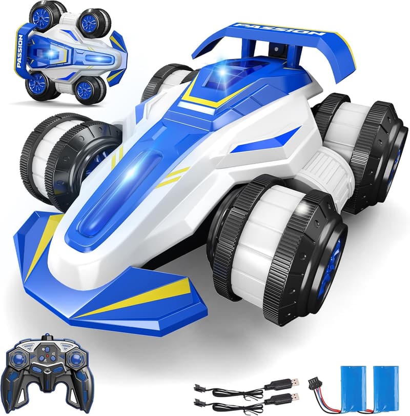 Anti-Gravity Stunt RC Car with Lights & Music - Birthday Gift for Boys 6-12