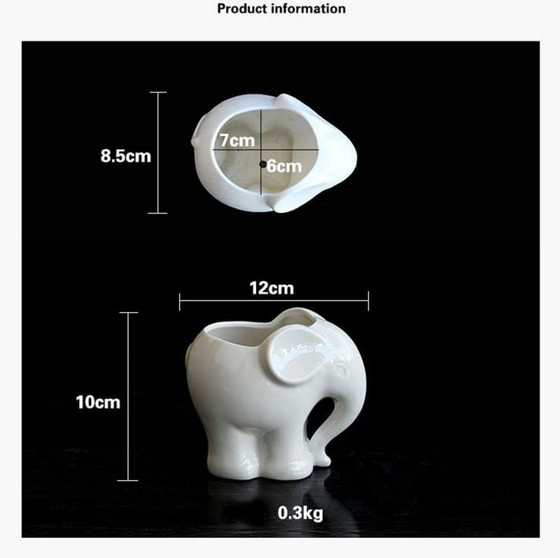 Ceramic Elephant Pencil Holder – Perfect Gift for Mom or Birthdays