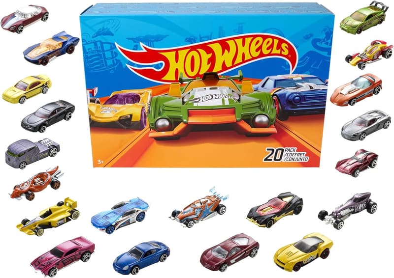 Hot Wheels 20-Pack Toy Cars & Trucks, 1:64 Scale Collection