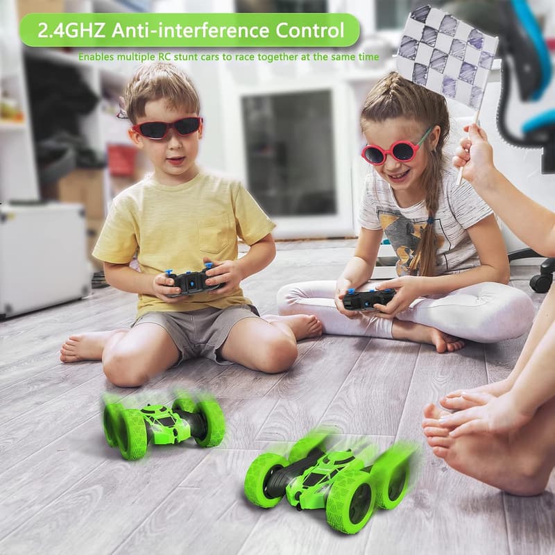 360° Rotating 4WD Remote Control Car - Rechargeable Stunt Toy for Kids
