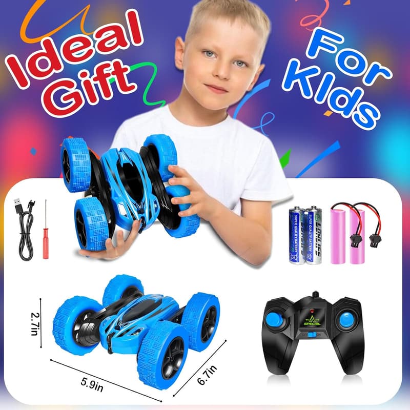 360° Flip Remote Control Stunt Car for Kids, Ages 6-12