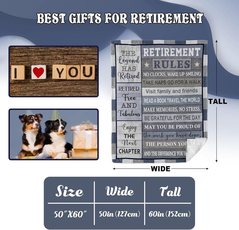 2025 Retirement Gifts for Men - Cozy Blanket (50