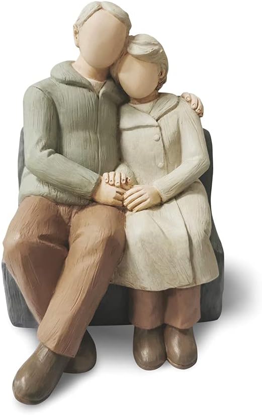 Couples Anniversary Hand-Painted Figurine Gift