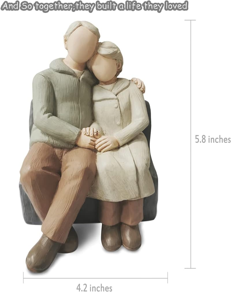 Couples Anniversary Hand-Painted Figurine Gift