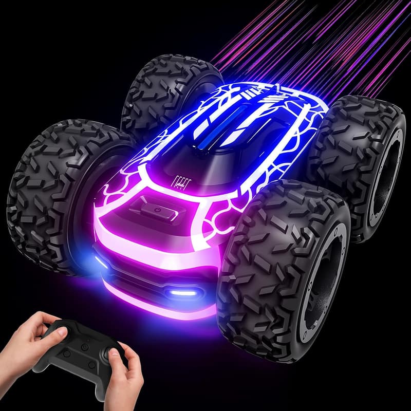 Kids' 360° Stunt RC Car with Lights - Remote Control Vehicle