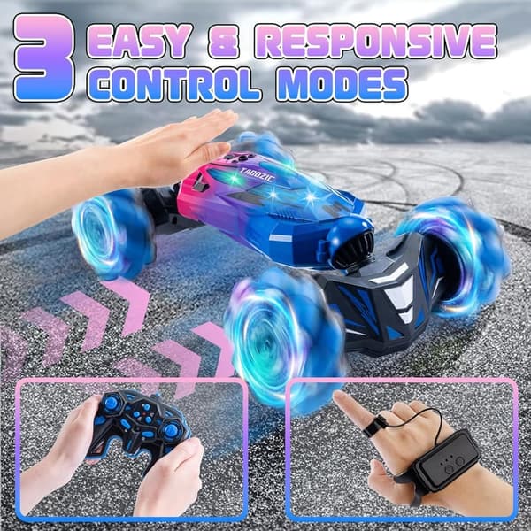 Gesture Sensing 4WD Stunt Car with Lights and Music for Kids