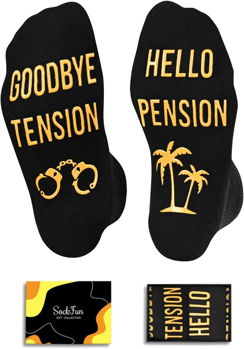 Retirement Socks for Men - Silly Driver Football Design