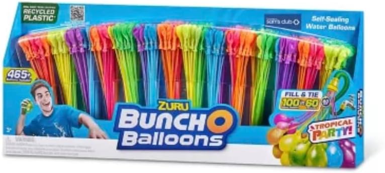 Rapid-Fill Recyclable Water Balloons - 14 Self-Tying Stems