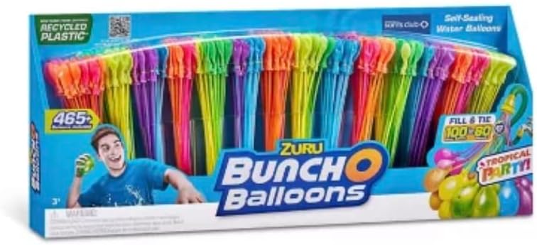 Rapid-Fill Recyclable Water Balloons - 14 Self-Tying Stems