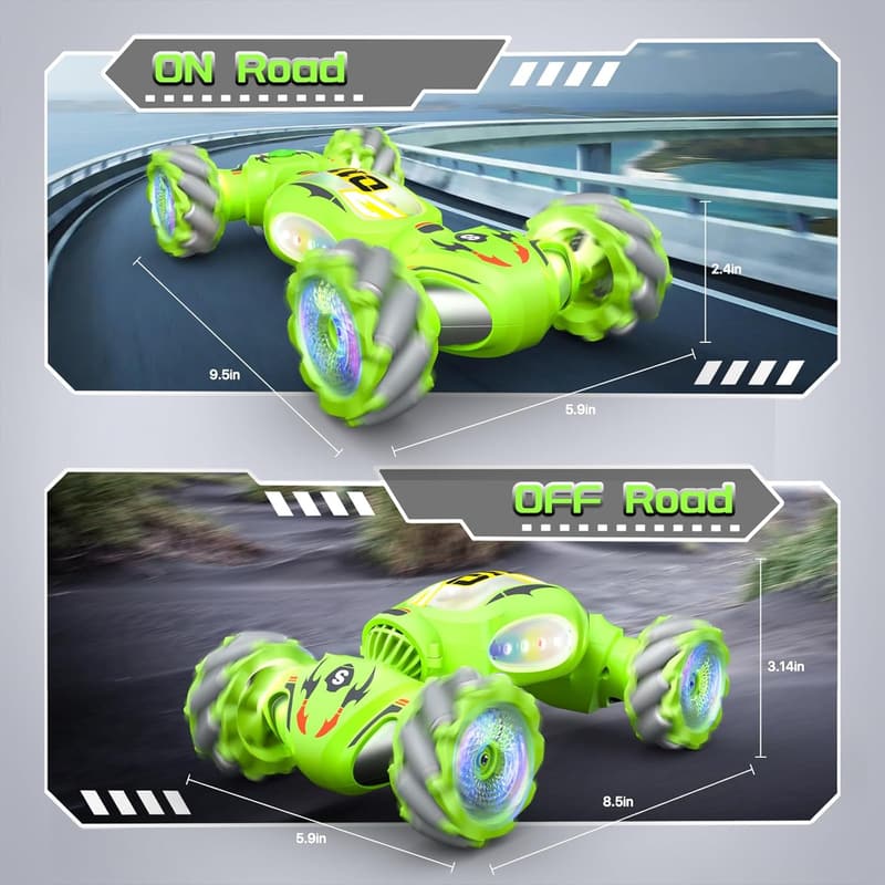 All-Terrain Remote Control Stunt Car with 360-Degree Flips