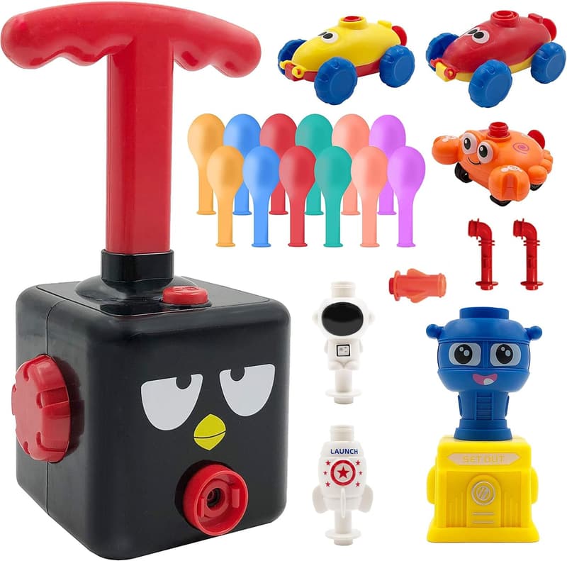 Balloon Car Toy Pump Set - Power Launcher for Kids