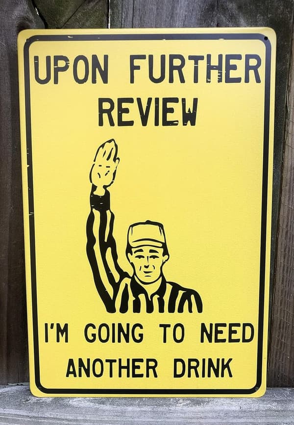 Funny Football Tin Sign for Man Cave & Garage Decor