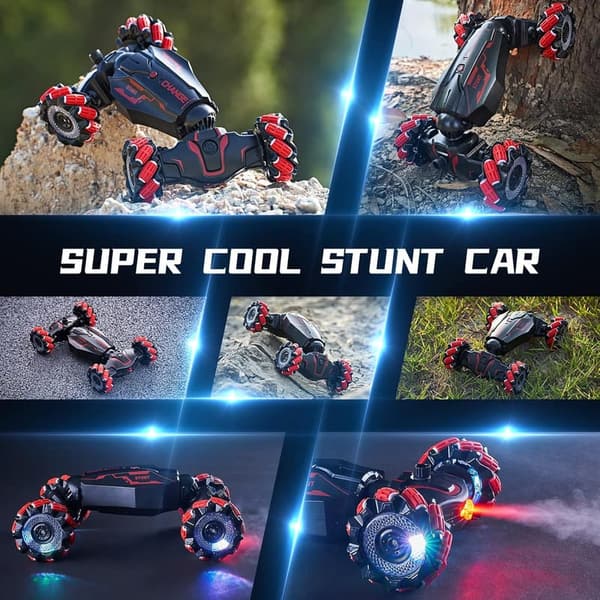 Gesture-Controlled 4WD Stunt Car with Lights & Music for Kids Birthday