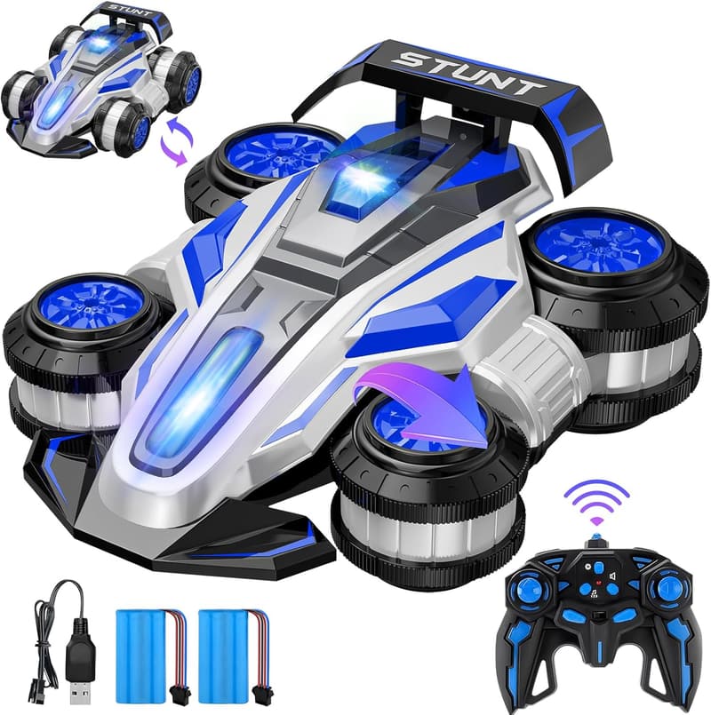 360-Degree Transforming RC Stunt Car - Birthday Gift for Kids