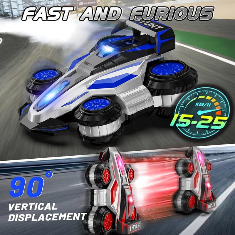 360-Degree Transforming RC Stunt Car - Birthday Gift for Kids