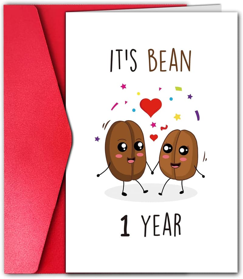 Funny 1st Anniversary Card for Boyfriend or Girlfriend