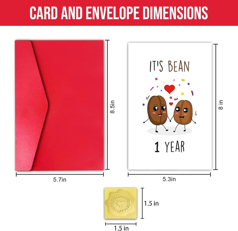 Funny 1st Anniversary Card for Boyfriend or Girlfriend