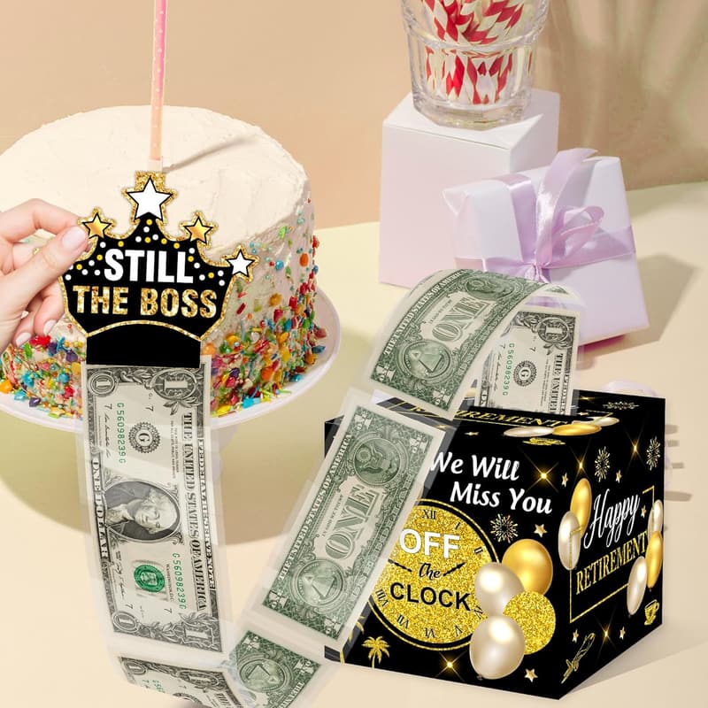 Happy Retirement Cash Money Box for Men and Women