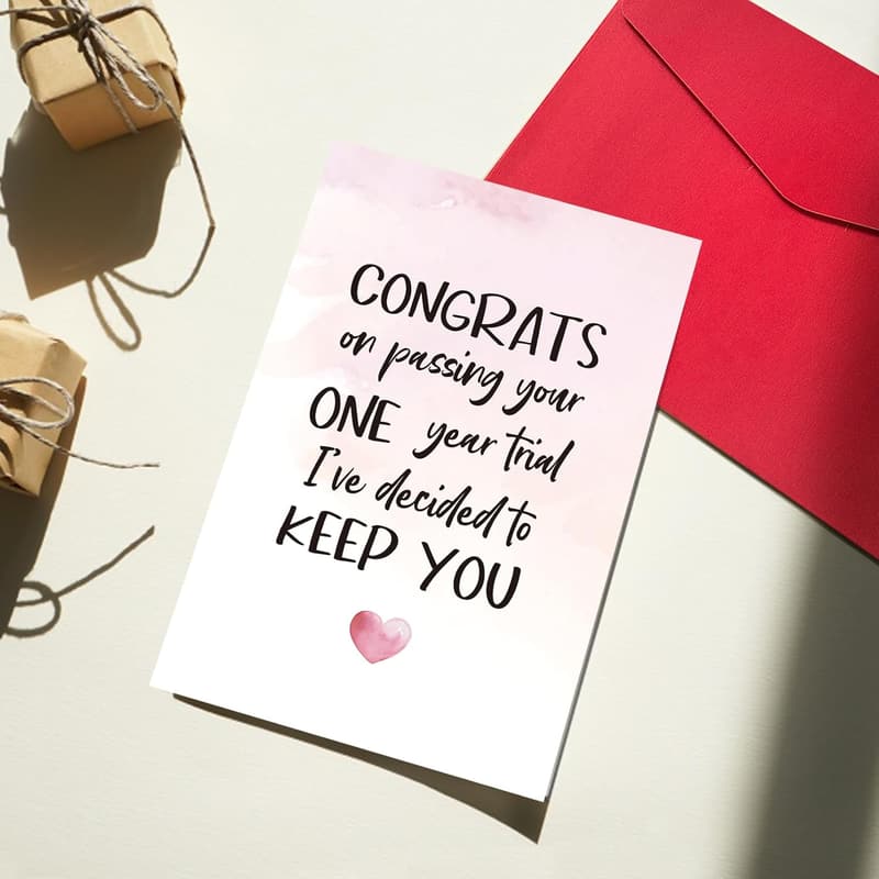 First Anniversary Humorous Card for Couples