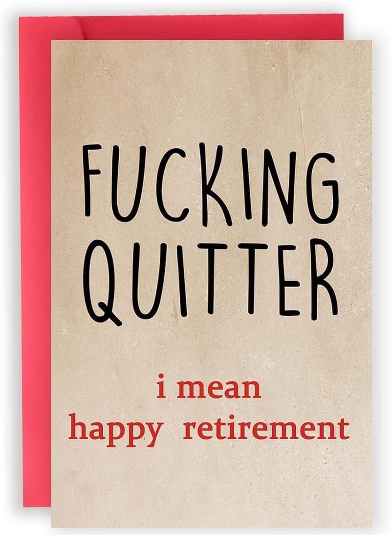 Retirement Card for Coworkers - Funny Gift for Men & Women
