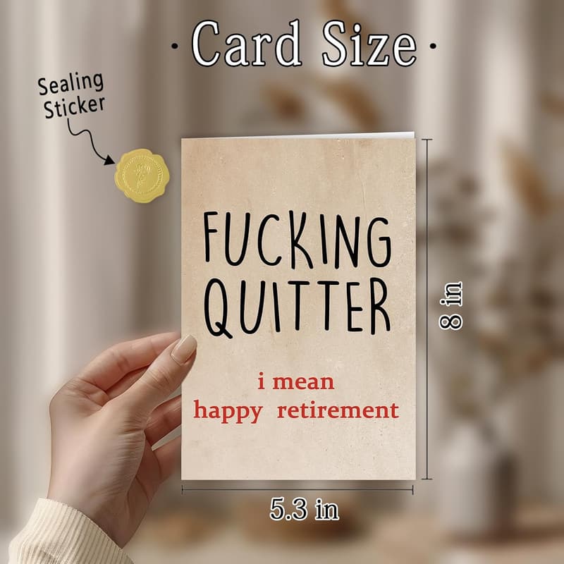 Retirement Card for Coworkers - Funny Gift for Men & Women