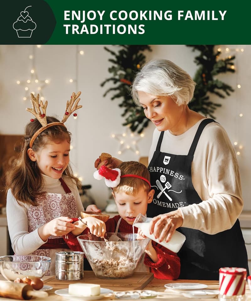 Housewarming Gift Set: Royal Craft Wood Cutting Board with Towel & Apron