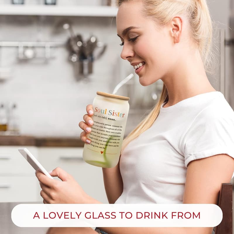 Birthday Gifts for Women - Friendship Can Glass