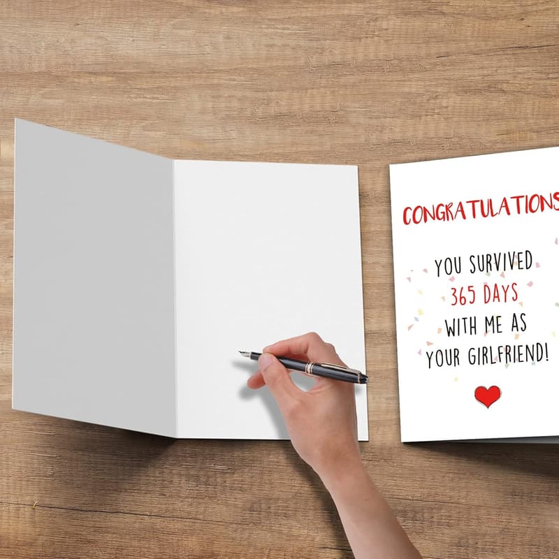1st Anniversary Card for Boyfriend (You Survived 365 Days)
