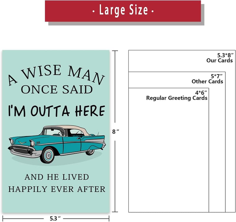 Retirement Card for Men - 'A Wise Man Once Said' - 8x5.3 inches