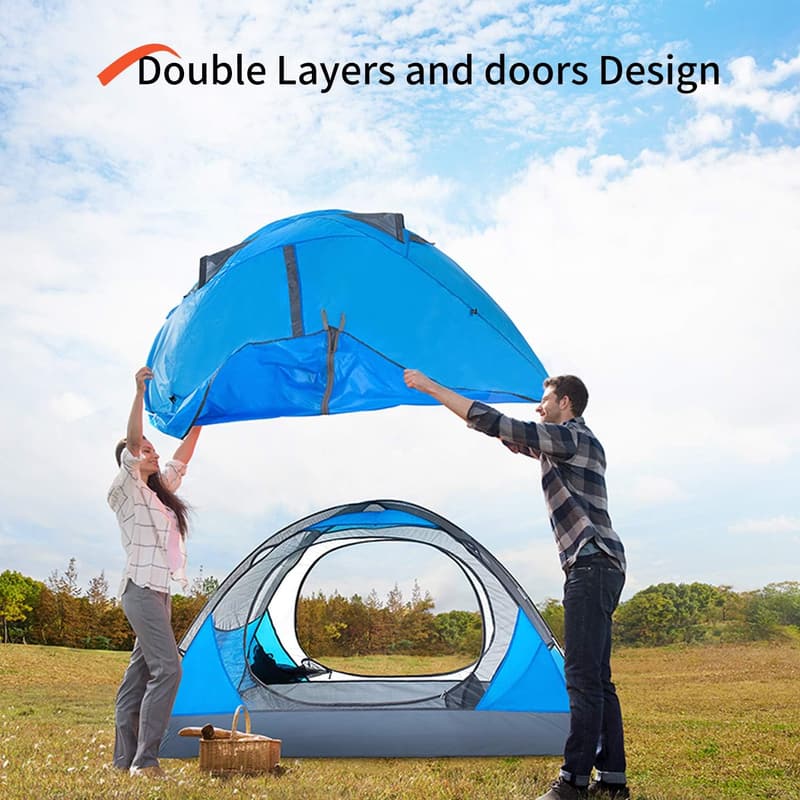 Lightweight 2/4 Person Waterproof Camping Tent with Easy Setup