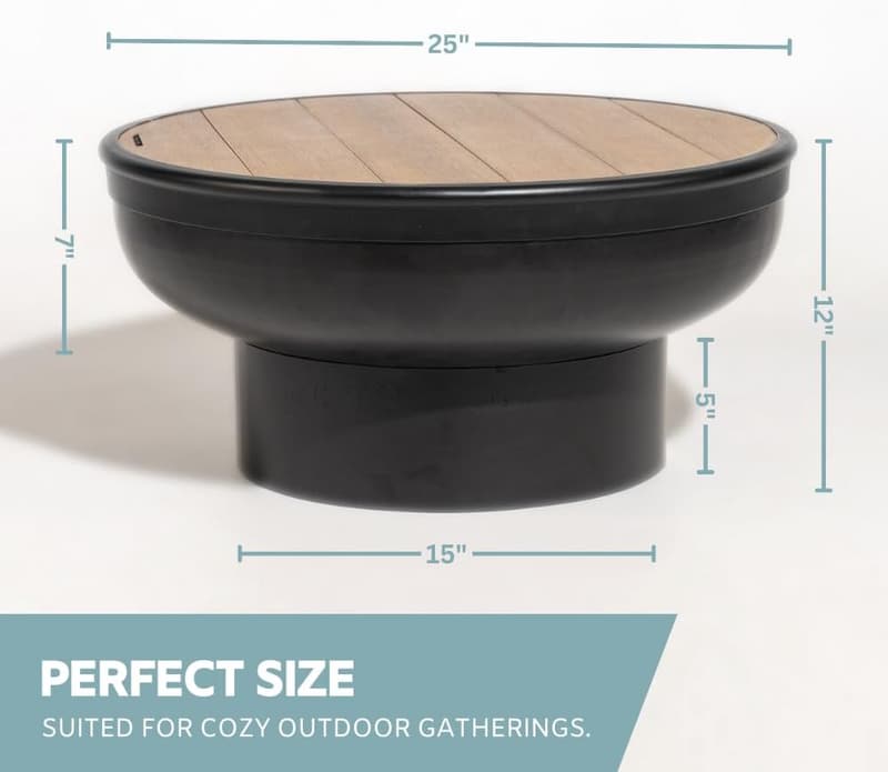Heavy Duty Round Iron Fire Pit Table for Outdoor Gatherings