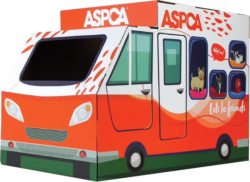 Cat House & Scratcher with Bonus Catnip - Adoption Truck Design