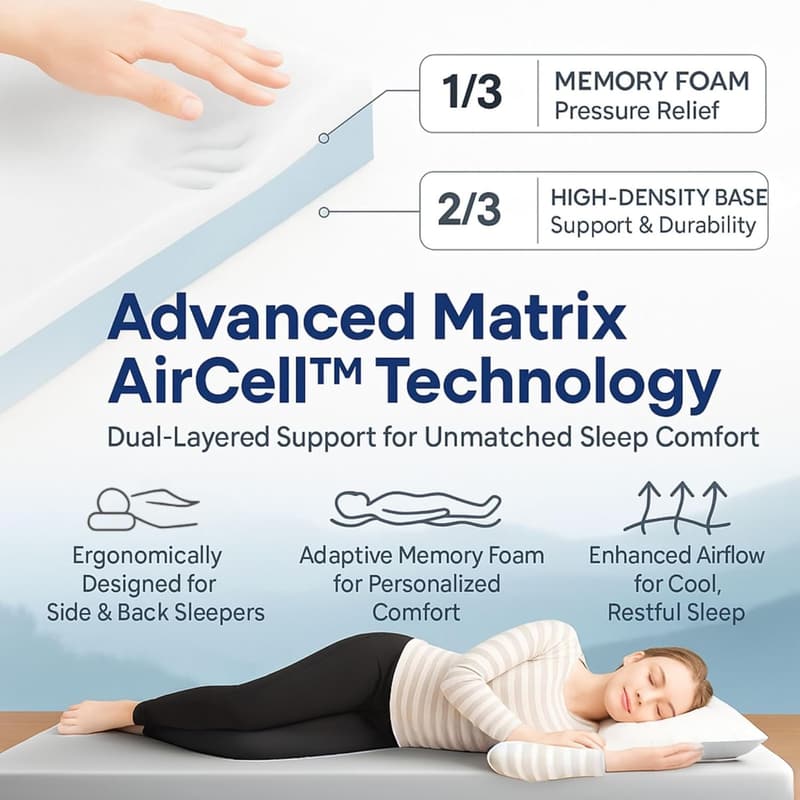 Portable Memory Foam Sleeping Pad for Camping and Guests
