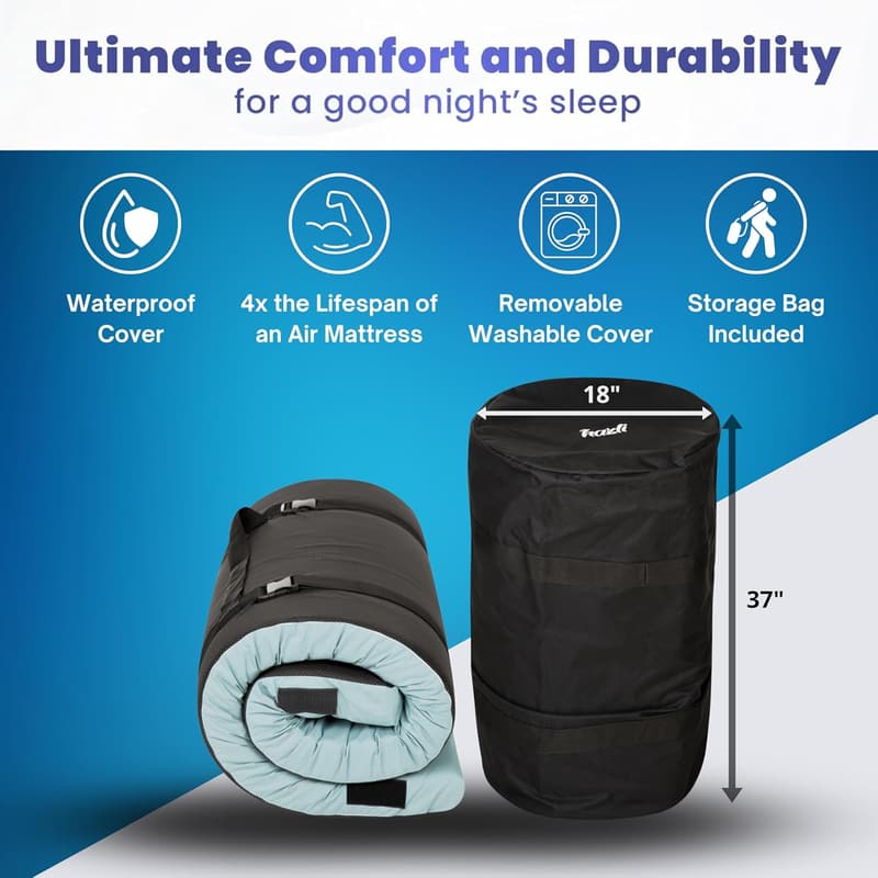 Portable Memory Foam Sleeping Pad for Camping and Guests
