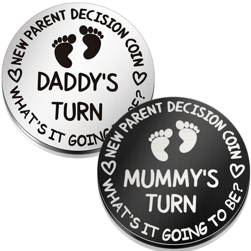 New Baby Decision Coin Set - Fun Gift for First-Time Parents