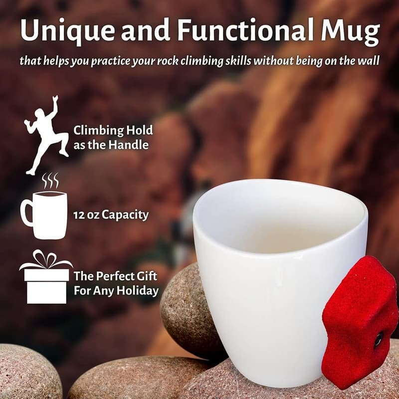 Climbing Mug with Ergonomic Grip – Unique Gift for Climbers