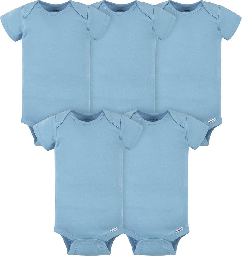 Baby Girls' 5-Pack Solid Onesies Bodysuits