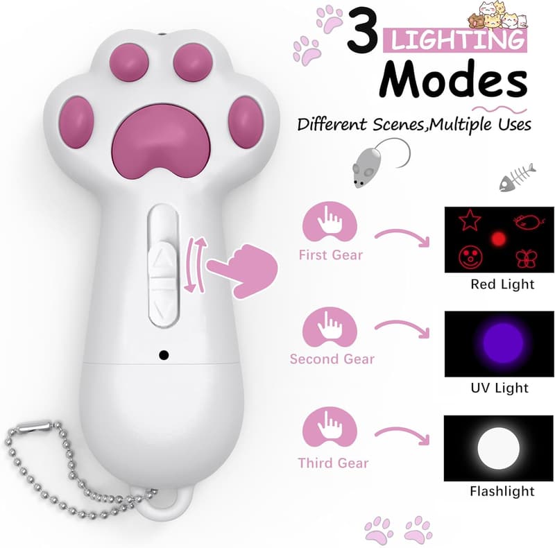 Interactive 7-in-1 USB Rechargeable Cat Toy for Indoor Play