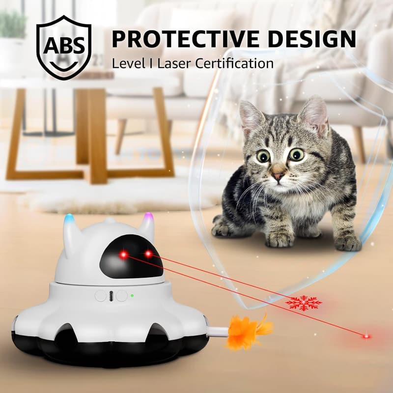 Interactive 2-in-1 Cat Laser Toy with Remote Control