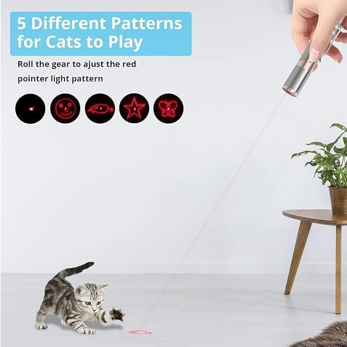 Interactive USB Rechargeable Cat Mouse Toy – 2 Pieces, 5 Modes