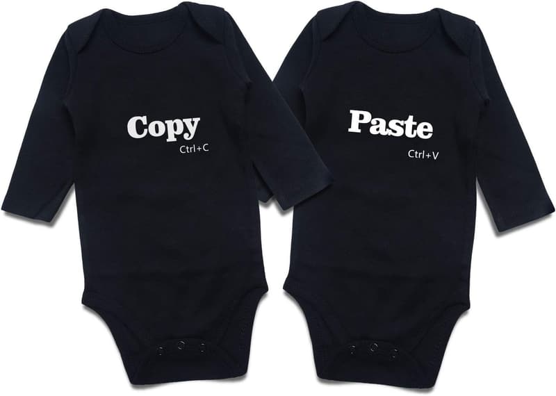 Twin Matching Baby Bodysuits for Newborns - 2 盒