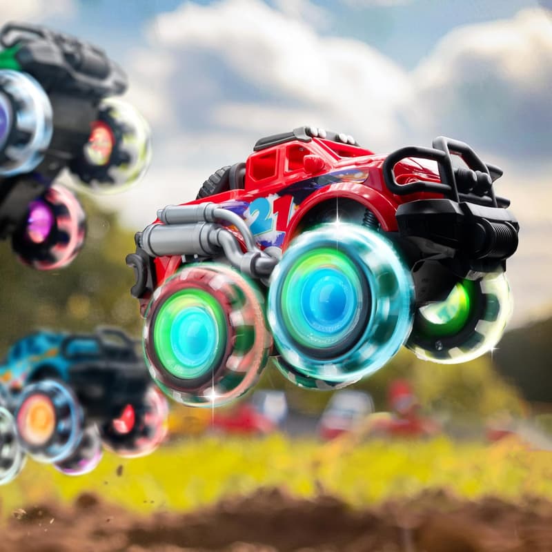 Birthday Gift: 3-Pack LED Flashing Monster Trucks for Toddlers