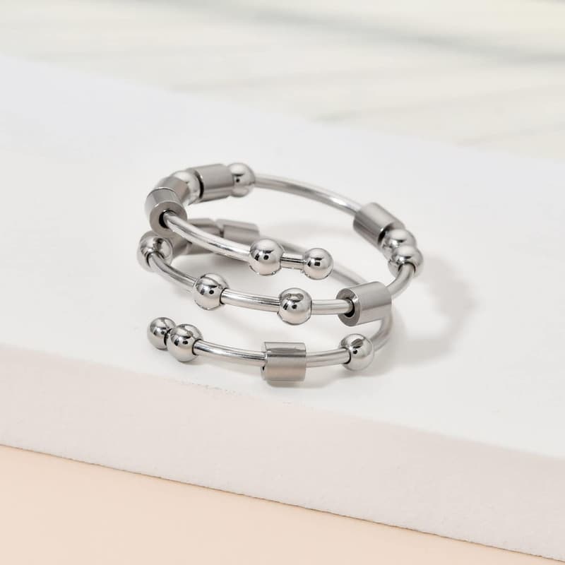 Inspirational Morse Code Spinner Ring for Women