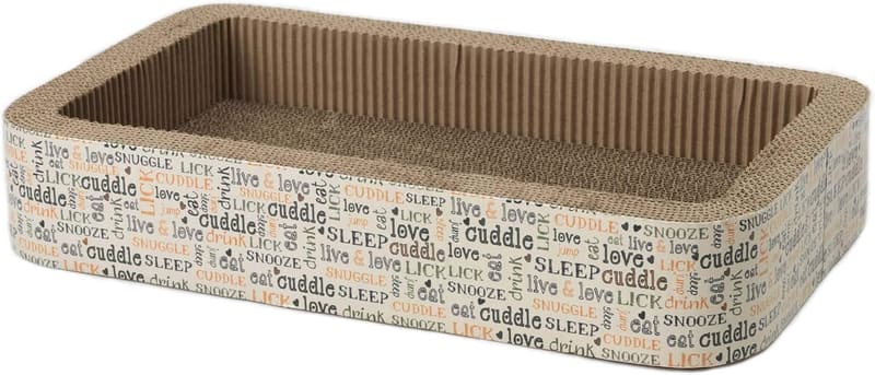 Multicolored Rectangular Cat Lounge Scratcher with Catnip
